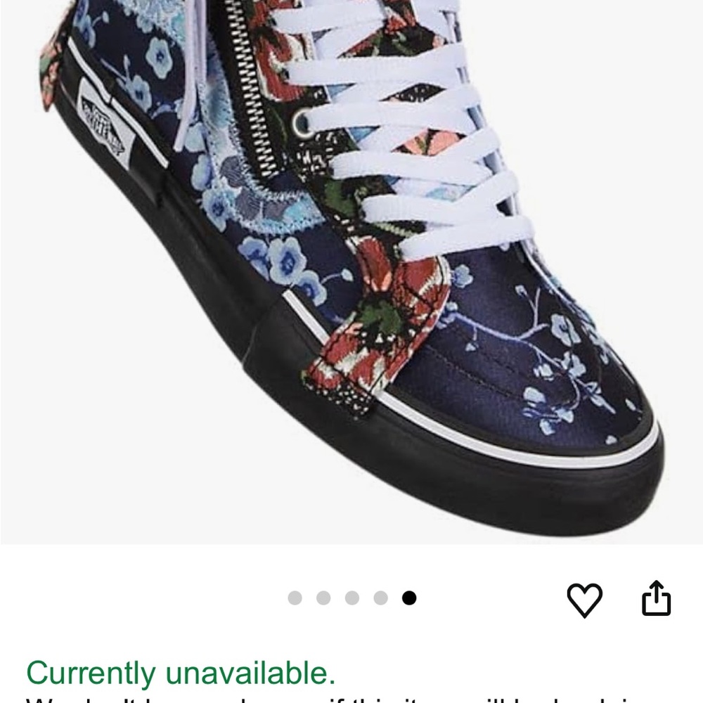 Vans Sk8-Hi Reissue CAP 'Florals' sneakers 4.5 men 6.0 women